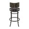Armen Living Rees Swivel Counter or Bar Stool in Mocha Finish with Brown Faux Leather 840254333635 - alternate 10